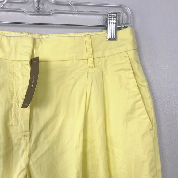 J. Crew Wide-Leg Essential Pant Cotton Poplin Fresh Lemon‎ Yellow Cotton Size 6 - Picture 4 of 12
